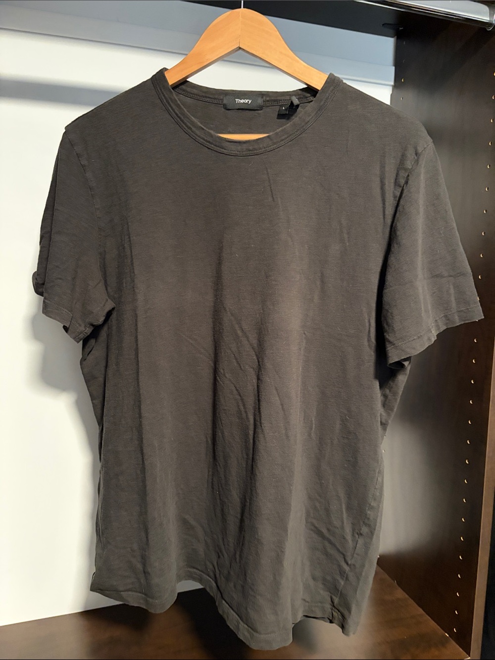 Theory Men's Black Crewneck Short Sleeve Tee